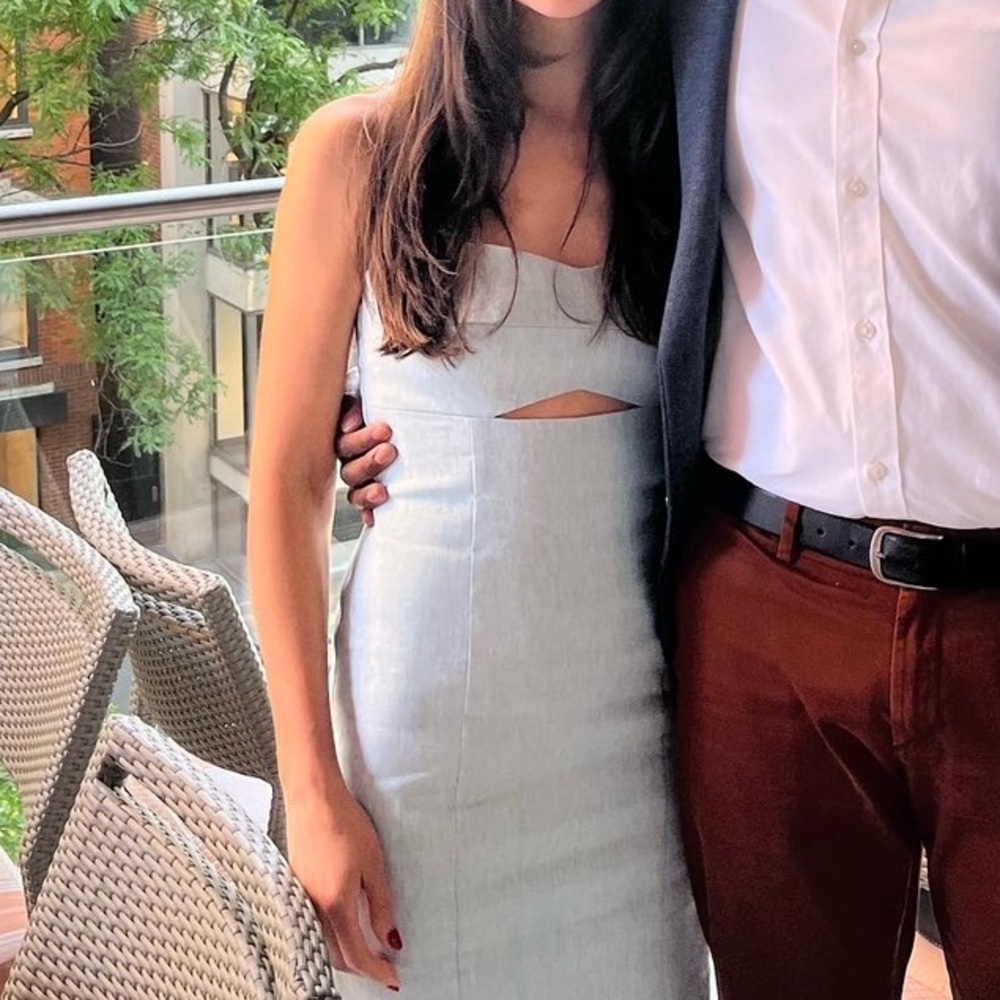 MANGO Chambray Dress